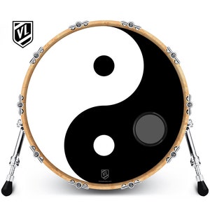 Custom Bass Drum Head with 4&quot; Port Ring - Yen Yang