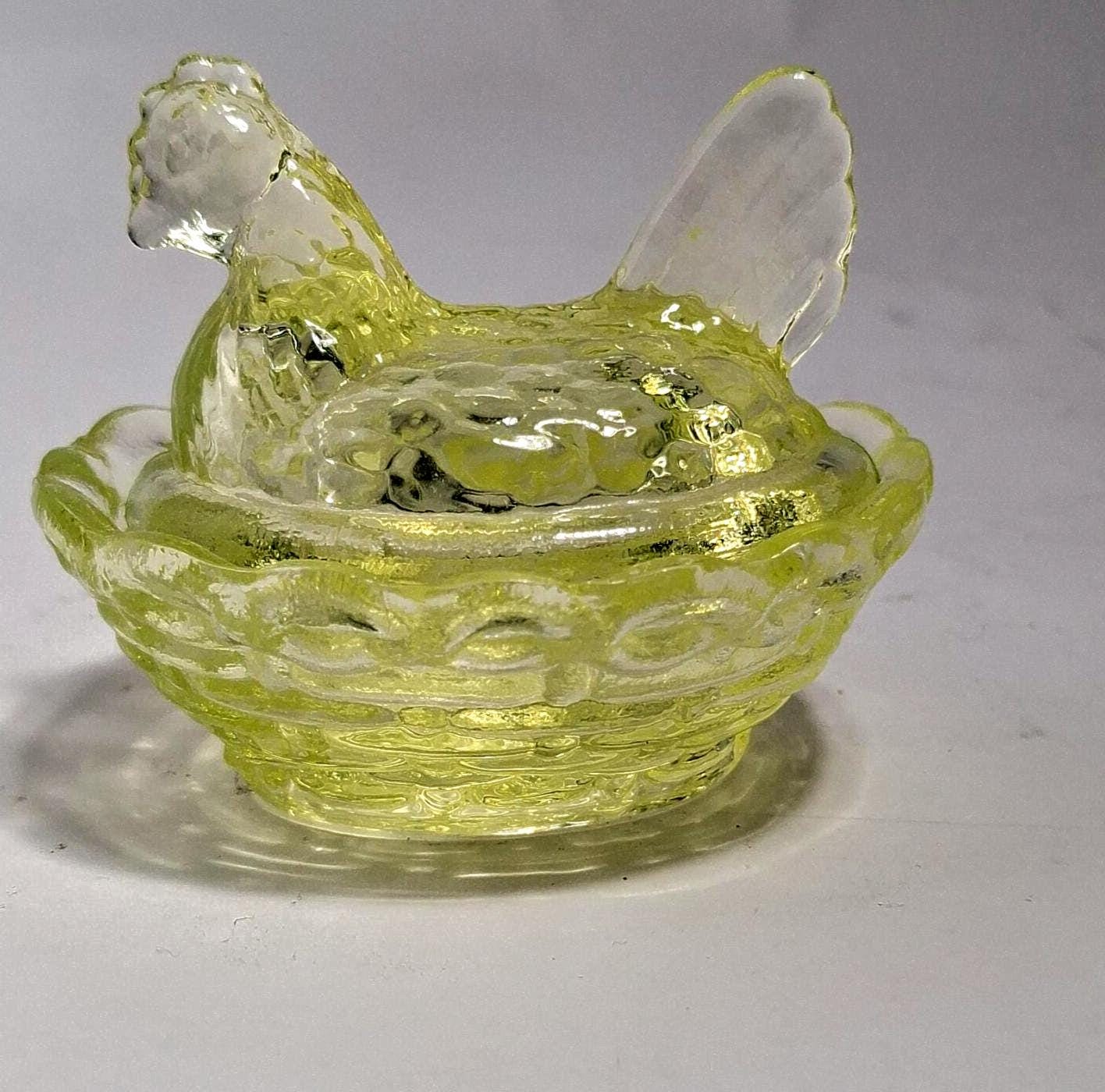 Vaseline Glass Salt Cellar - Etsy