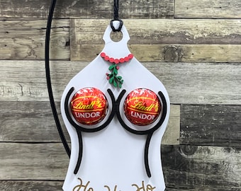 Inappropriate Boob Boobie Ornament, Adult Ornament, XXX Ornament, Christmas Gag Gift, Naughty White Elephant, chocolate ornament
