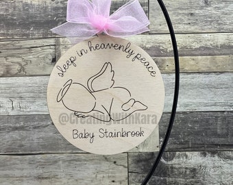 Miscarriage and infant Loss Ornament, Sleep in Heavenly Peace Ornamant, Angel Baby, Infant Loss Ornament, Infant and Miscarriage Awareness