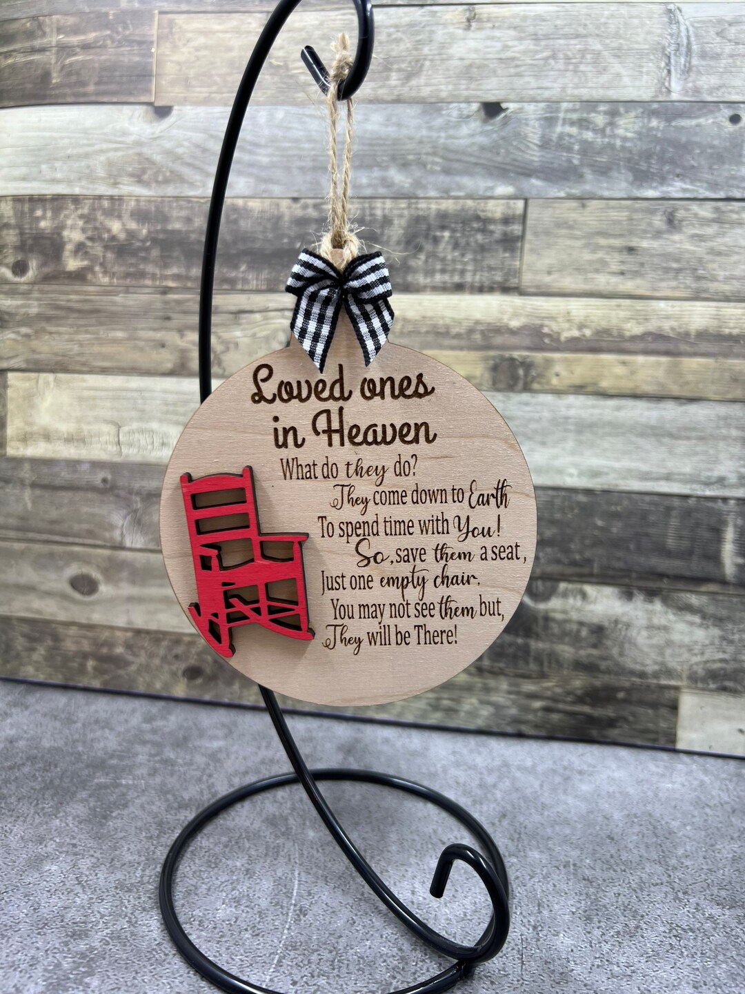 Personalized Ornament, Loved Ones in Heaven Poem Quote Ornament