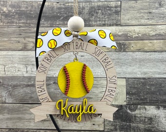 Personalized custom softball sports Ornament, Softball Sports Team Ornament, Christmas Softball Player, Softball Life, Softball Gift