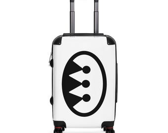 Black Crown Emblem Suitcase | Personalized Luggage Sticker Style
