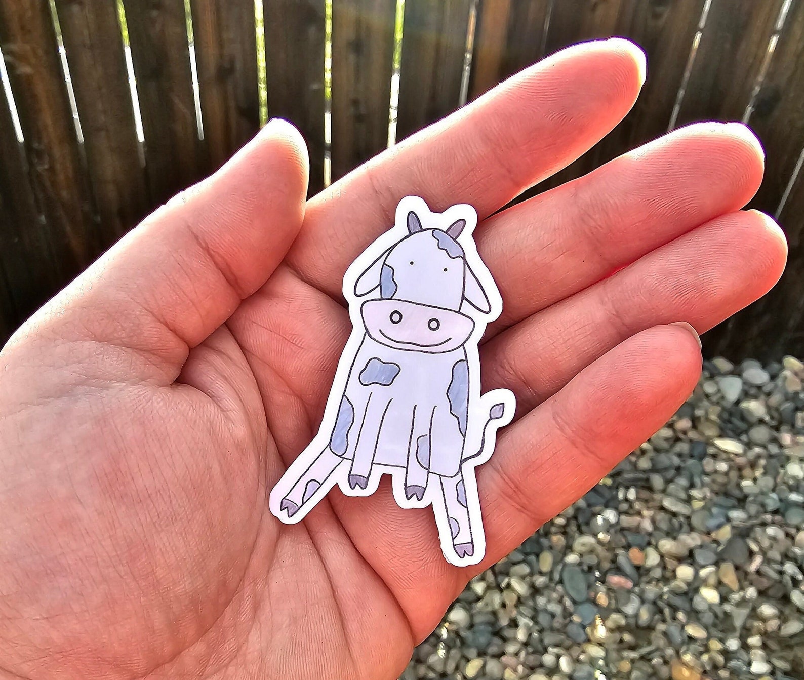 Cute Cow Stickers Cute Sticker Farm Animal Sticker Vinyl Etsy