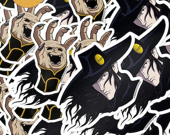 Vampire Hunter glänzende Vinyl-Aufkleber von AntonyRefect