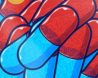 Neo Tokyo Capsule glänzende Vinyl-Aufkleber von AntonyRefect