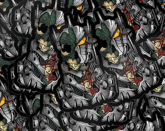 Beschädigt Kiryu Glossy Laminierter Vinyl Wasserdichter Aufkleber von AntonyRefect