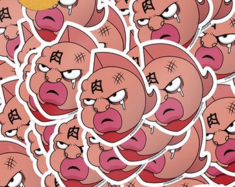 Kinnikuman Glossy Laminierter Vinyl-Aufkleber, Wasserflasche, Laptop, Telefonaufkleber von AntonyRefect