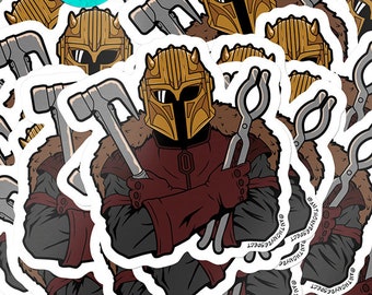 Space Thangs Armourer Glänzende Vinyl Aufkleber von AntonyRefect