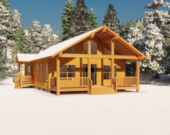1118 Sq. Ft. , 2 Bedroom Bungalow-Cabin with lots of windows