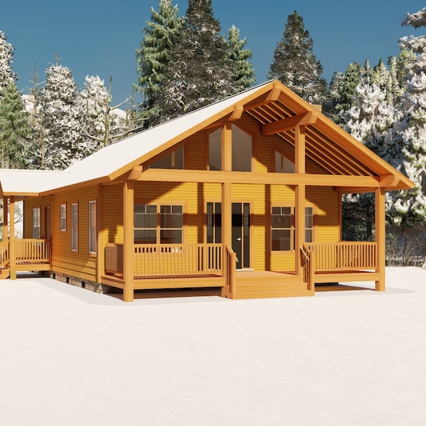 1118 Sq. Ft. , 2 Bedroom Bungalow-Cabin with lots of windows