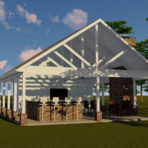 28' x 30' Pool House/Pavilion  --  Go Here for 3d Walk Through--https://bit.ly/3vtv93R