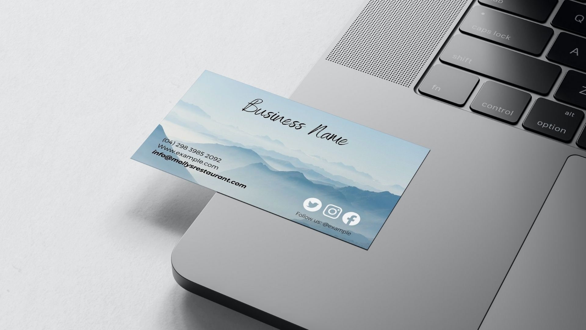 EDITABLE | Unique Mountain Business Card Template, Instant Download, Canva