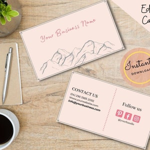 Business Card Template Instant Download Canva