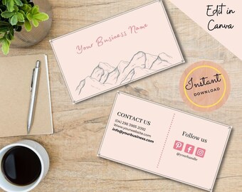 Business Card Template Instant Download Canva
