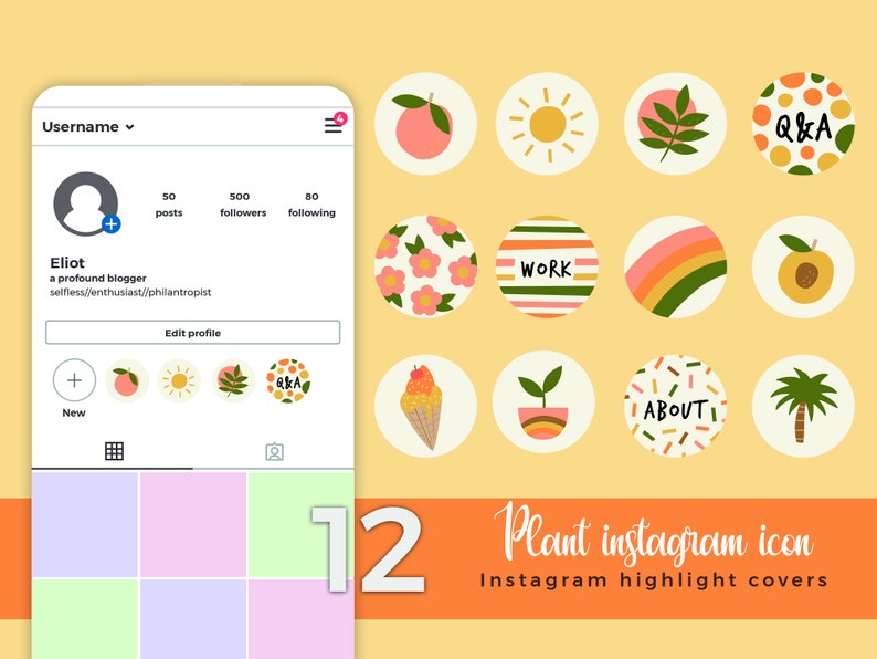 Plant Instagram Highlight Instagram Icon Modern Highlight Etsy
