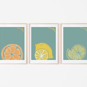 Set of 3 printable wall art, Kitchen wall prints, Kitchen decor, kitchen prints, printable home wall, kitchen wall decor, citrus wall decor