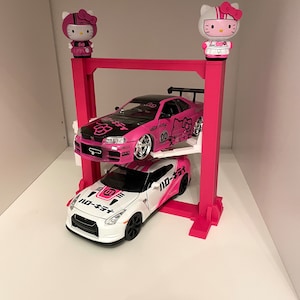 1/18 Scale Adjustable Two Post Car Lift Diecast For Dioramas Display