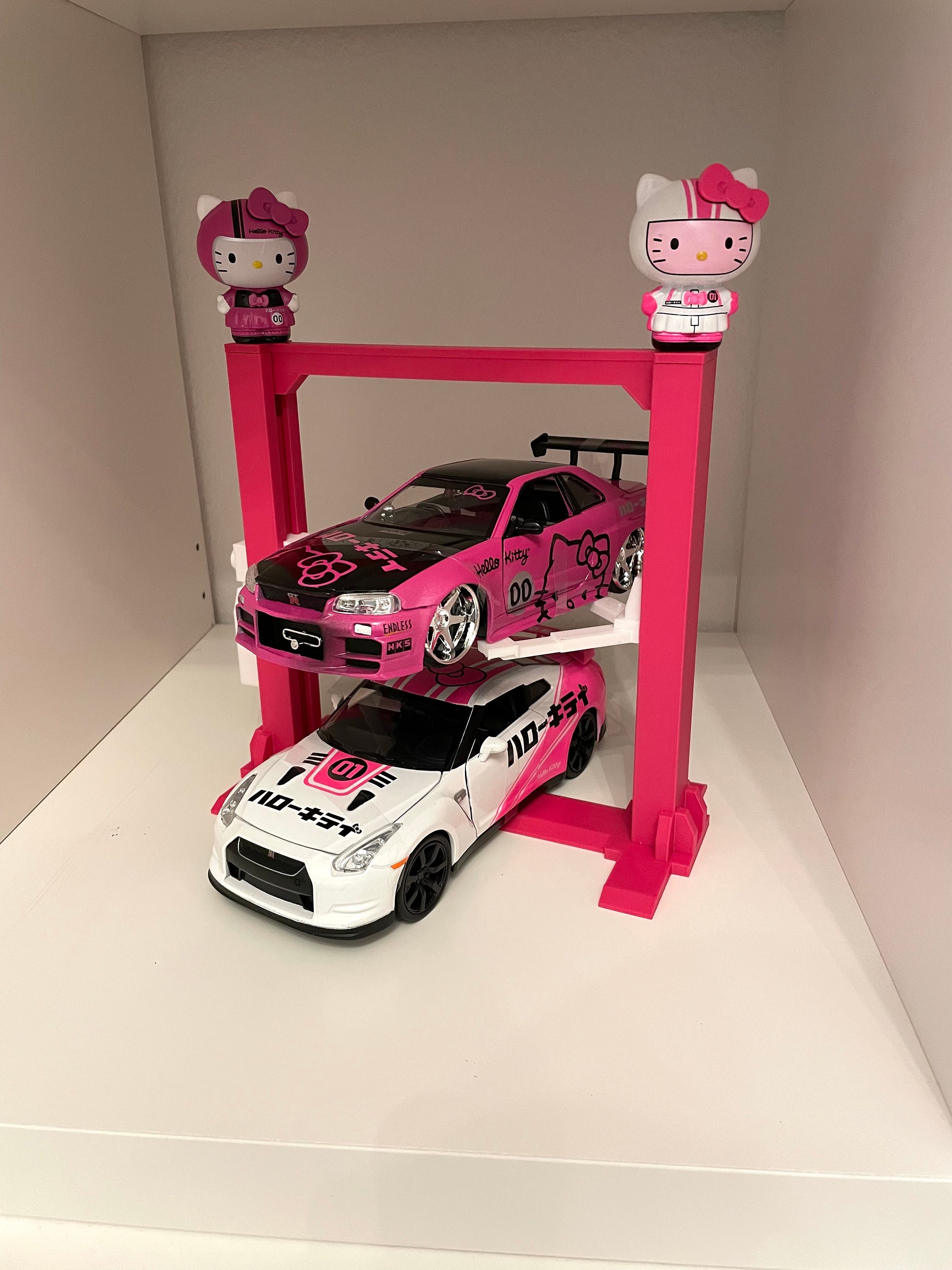 1/18 Scale Adjustable Two Post Car Lift Diecast For Dioramas Display