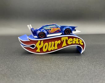 Custom Text Diecast Stand Display For 1/64 Scale Cars