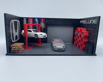 Prelude Garage Diorama Diecast Display 1/64 Scale