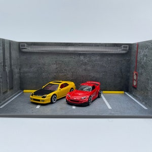 Parking Garage Diorama 1/64 Scale Hotwheels Matchbox MiniGT