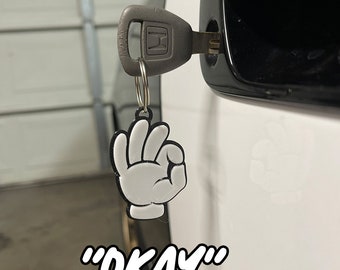 Hand Keychain Cartoon Glove Key Ring
