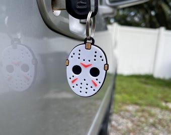 Jason Voorees Friday the 13th Keychain Horror Movie Decor Halloween Gift Scary Character