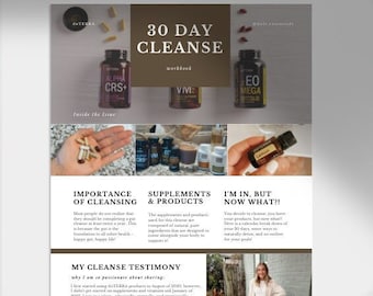 Plantilla de manual de limpieza para el kit de limpieza y restauración de Doterra