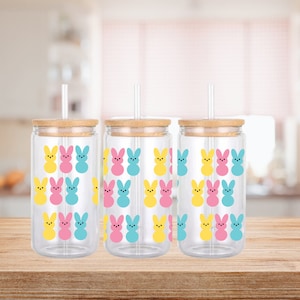 feliz Pascua svg, píos png, píos pascua svg, libby glass wrap svg, 16 oz lata de cerveza envoltura completa svg SVG, PNG descarga digital instantánea