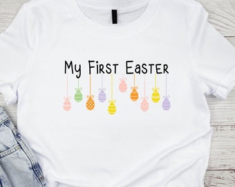My first easter svg, happy easter tshirt svg, easter eggs svg - PDF, SVG, PNG instant digital download for circuit