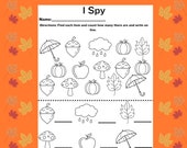 Fall Worksheets,Kindergarten Worksheets,Printable,Homeschool, Halloween,Worksheets,October Learning,Fall Activity,Lesson, Preschool