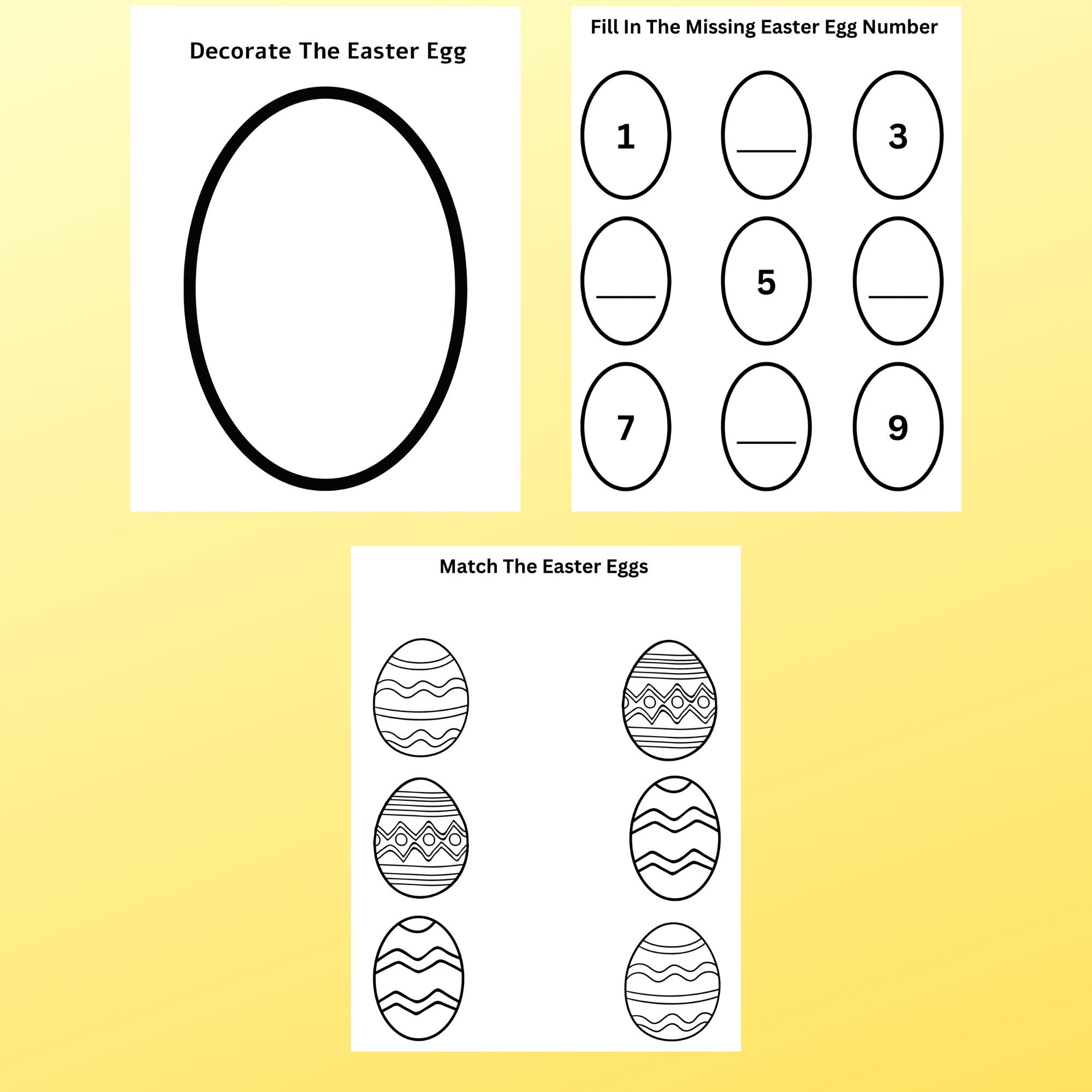 Easter Activity Book, Kids Coloring Pages, Easter Kids Printable ...