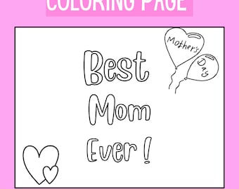Mother's Day Coloring Page for Kids (PDF File)