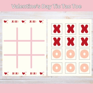 Valentine&#39;s Day Tic Tac Toe, Printable, Valentine&#39;s Day Game, Kindergarten, Preschool, Elementary, Valentine&#39;s Day Activity, Tic Tac Toe