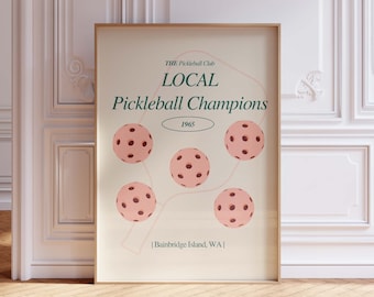 Pickleball Champions Print, Pickleball Wall Decor, Printable Sport Aesthetic Print, Pickleball Gifts, Womens Pickleball Wall Art, Gym Prints