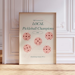Pickleball Champions Print, Pickleball Wall Decor, Printable Sport Aesthetic Print, Pickleball Gifts, Womens Pickleball Wall Art, Gym Prints