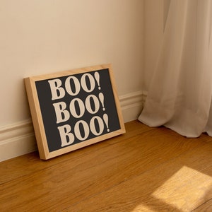Boo Horizontal Print, Printable Wall Decor, Ghost Printable, Cute ...