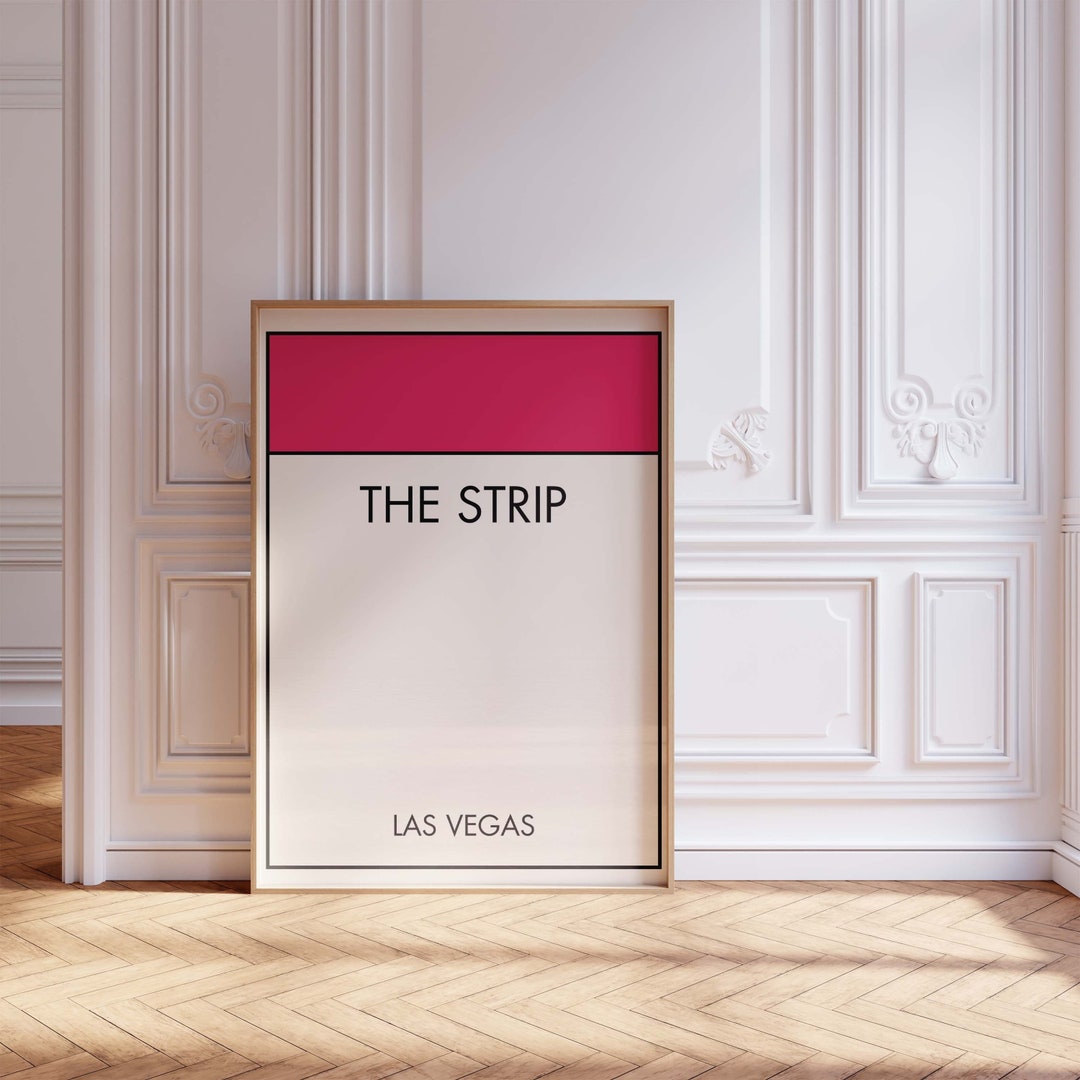 The Strip Print, Las Vegas Printable, Vegas Strip Decor, Printable Game Board, Aesthetic Vegas ...