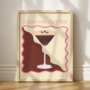Espresso Martini Print, Alcohol Sign, Mixology Poster, Bar Cart Decor, Espresso Aesthetic, Kitchen Martini Decor, Girl Dinner Wall Art