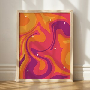 Marbled Print, Wall Art Printable, Abstract Wall Art, Groovy Living Room Decor, Printable Wall Art, Illustrated Prints, Gen Z Wall Art