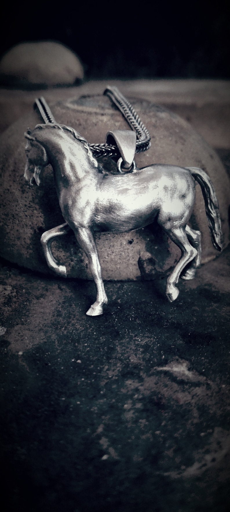 Horse Silver Pendant for Men