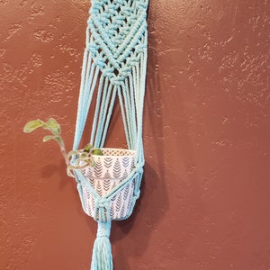 Short Macrame Wall Plant Hanger