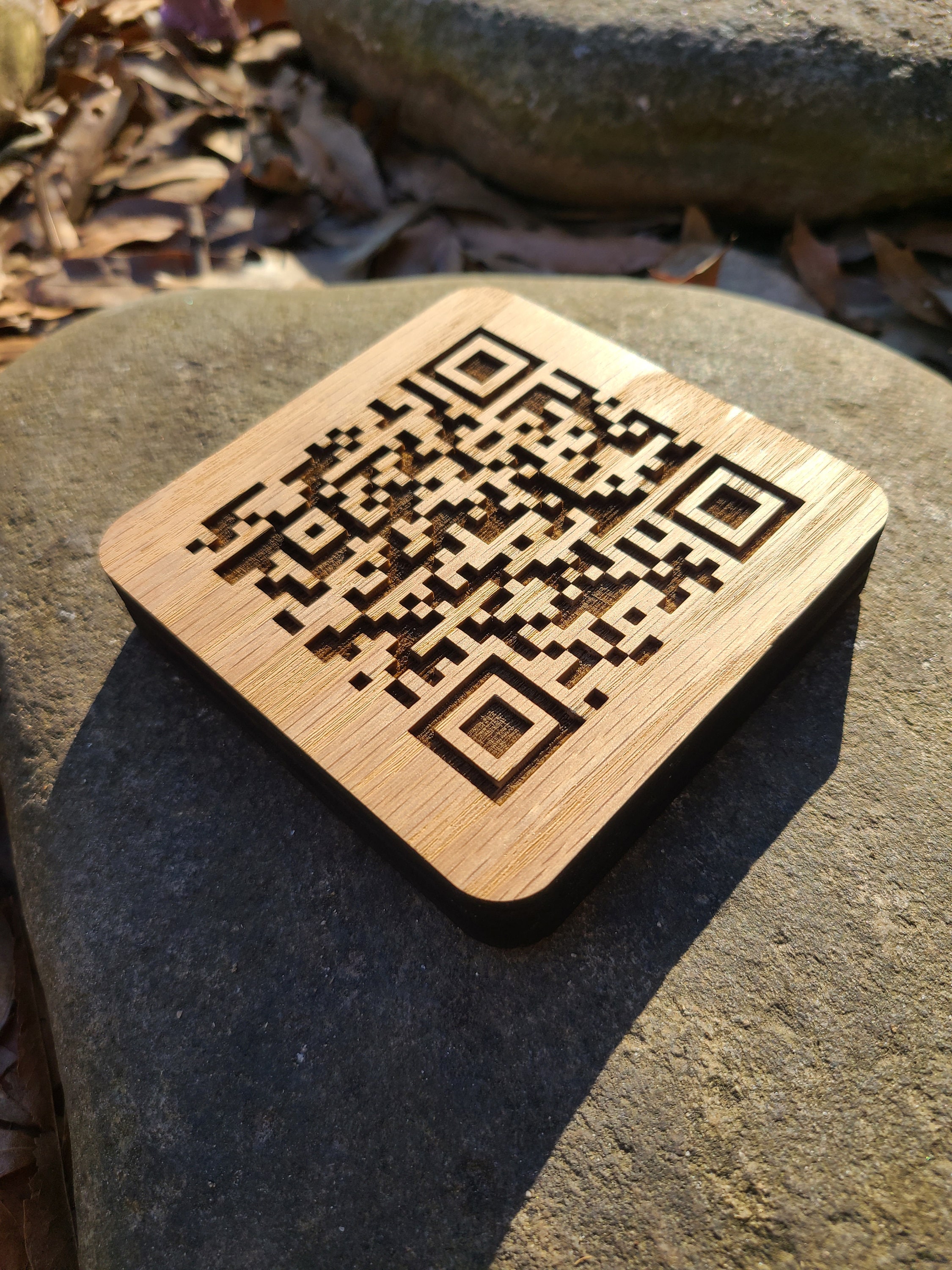 Wooden Engraved QR Code Etsy UK