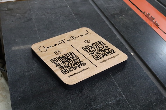 Wooden QR Codes With Stand - Etsy
