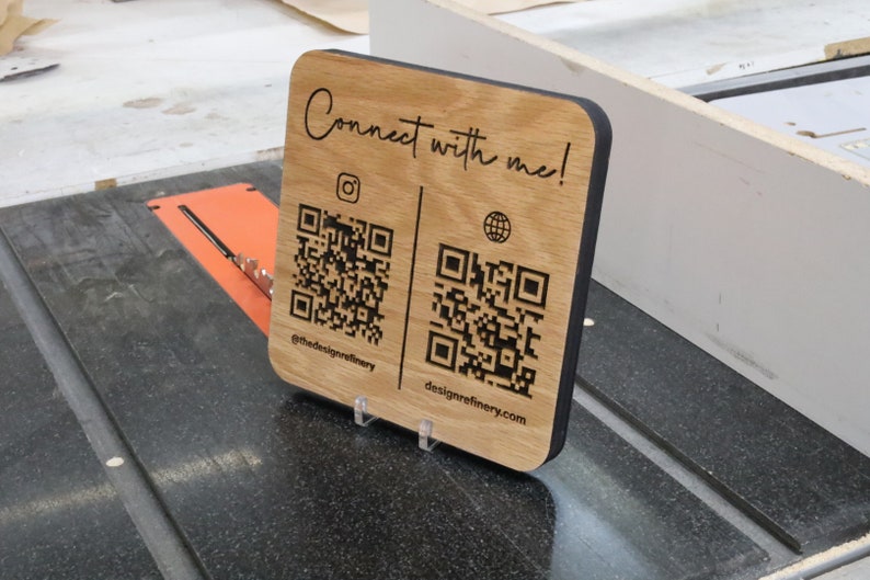 QR Codes Engraved on Wood Etsy