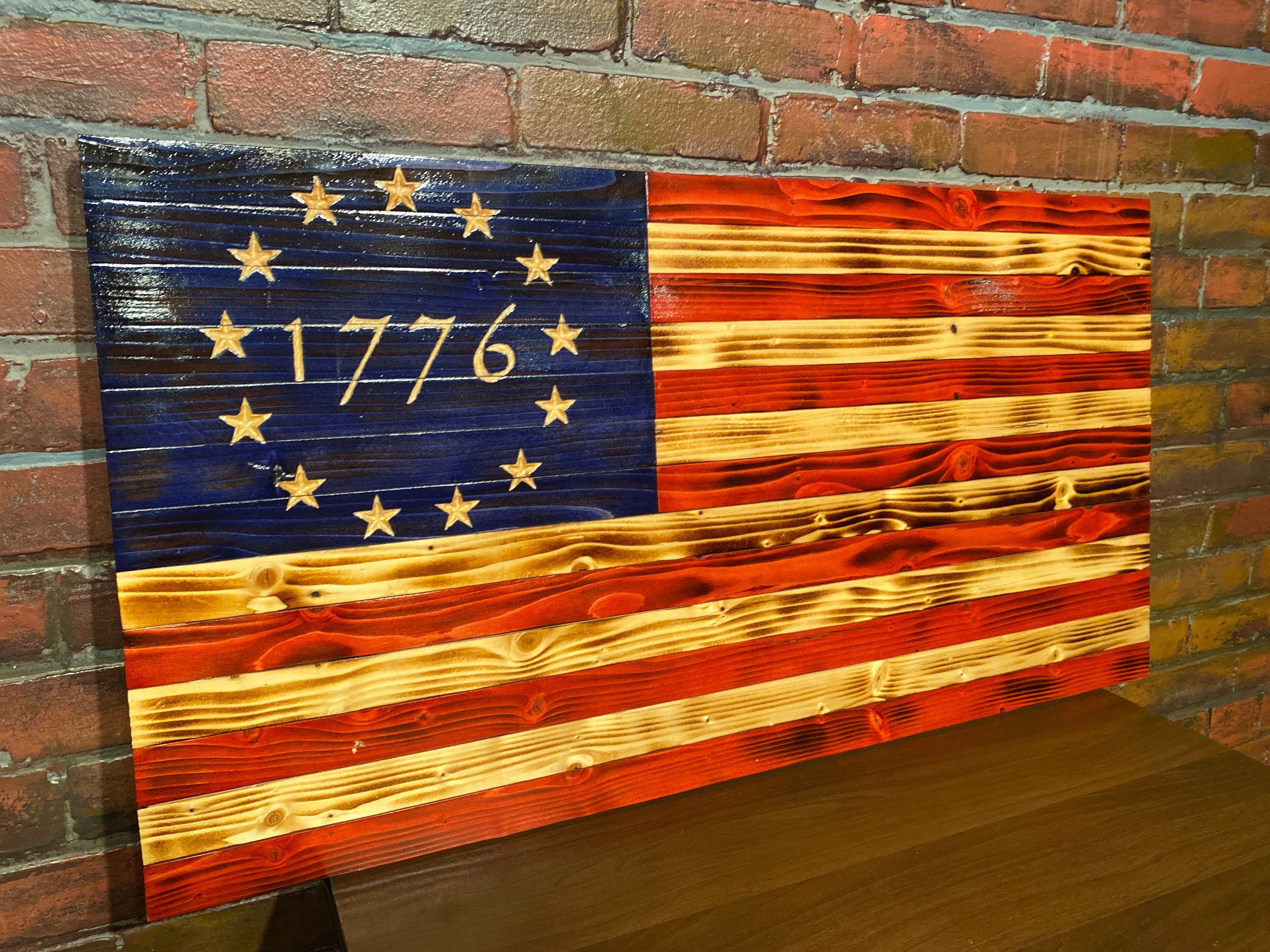 Rustic 1776 American Flag - Etsy
