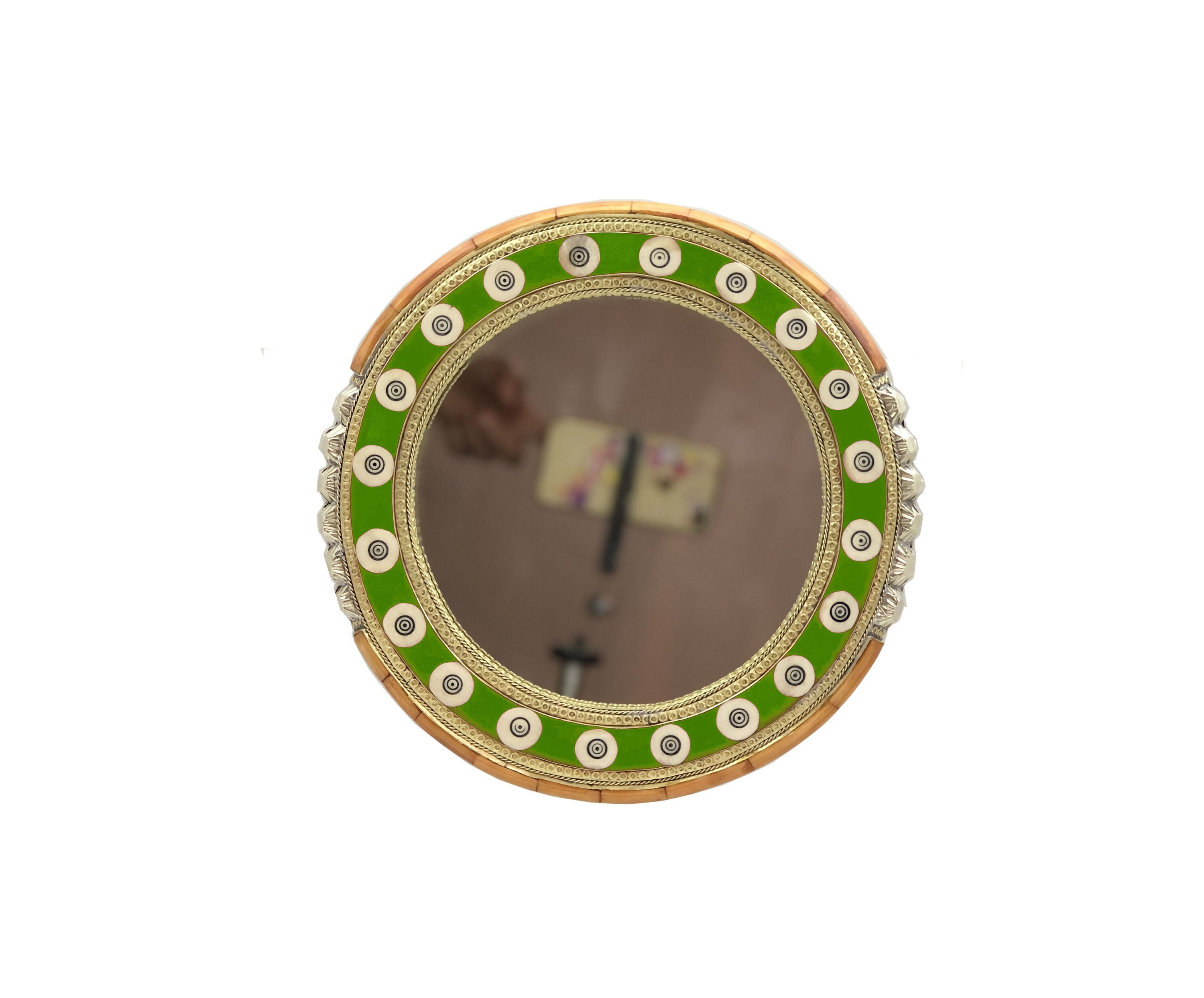Beautiful Reflections green  Asymmetrical Mirror Decorative Mirror Aestethic Home Abstract Mirror Vintage Wall Mirror Mirror Wall Decor