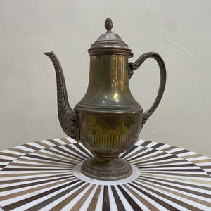 Vintage Brass Coffee Pot: Middle Eastern Teapot, Antique Home Decor