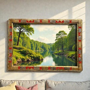 Marco de madera para arte mural rústico marroquí – Madera artesanal, regalo tradicional y único para el hogar